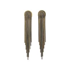 Black and gold drop earrings